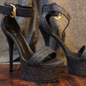 Really tall black &silver sparkles